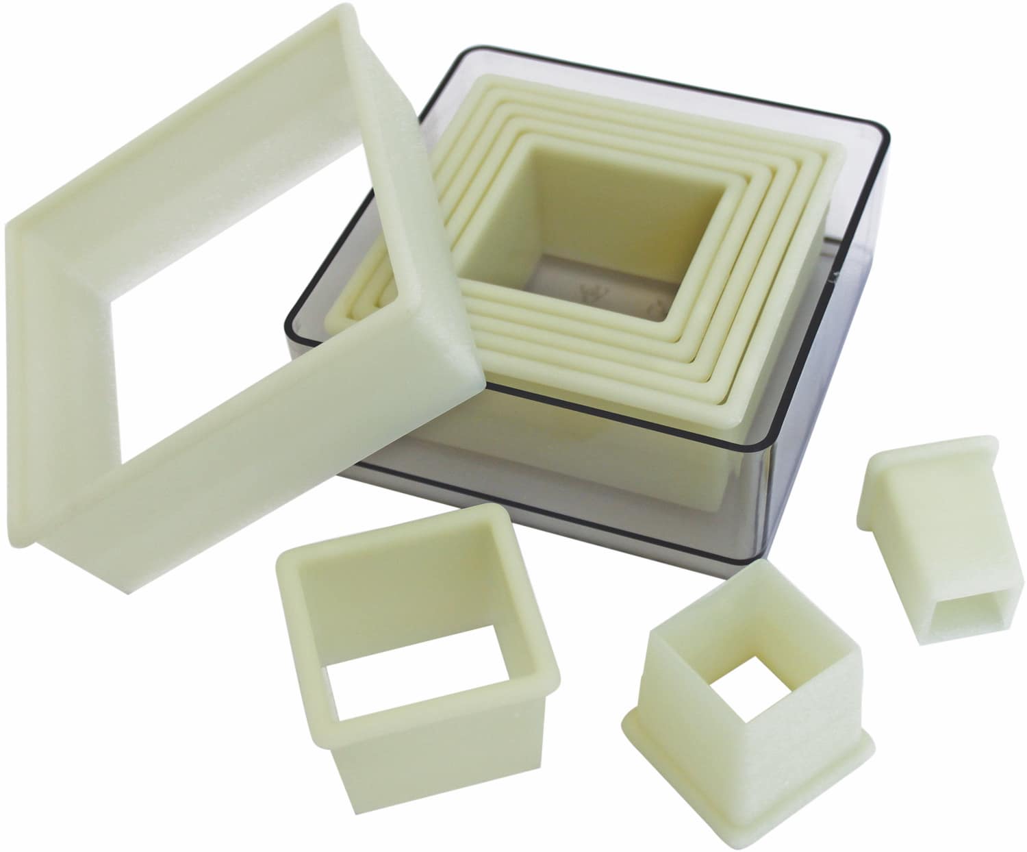 Set of pastry cutters "square, plain" 9 pieces 166102