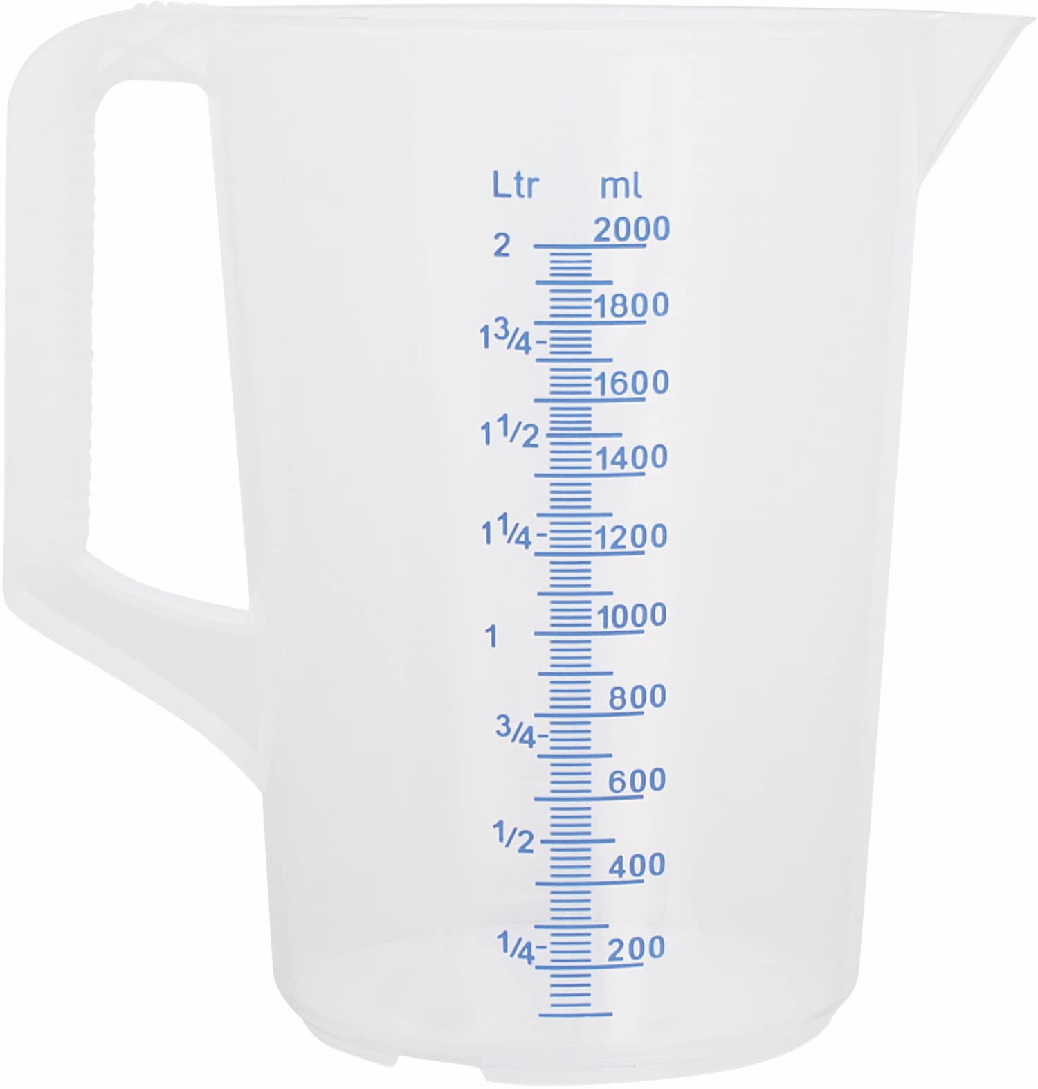 Measuring cups with open handle and litre and ml scale - 200149