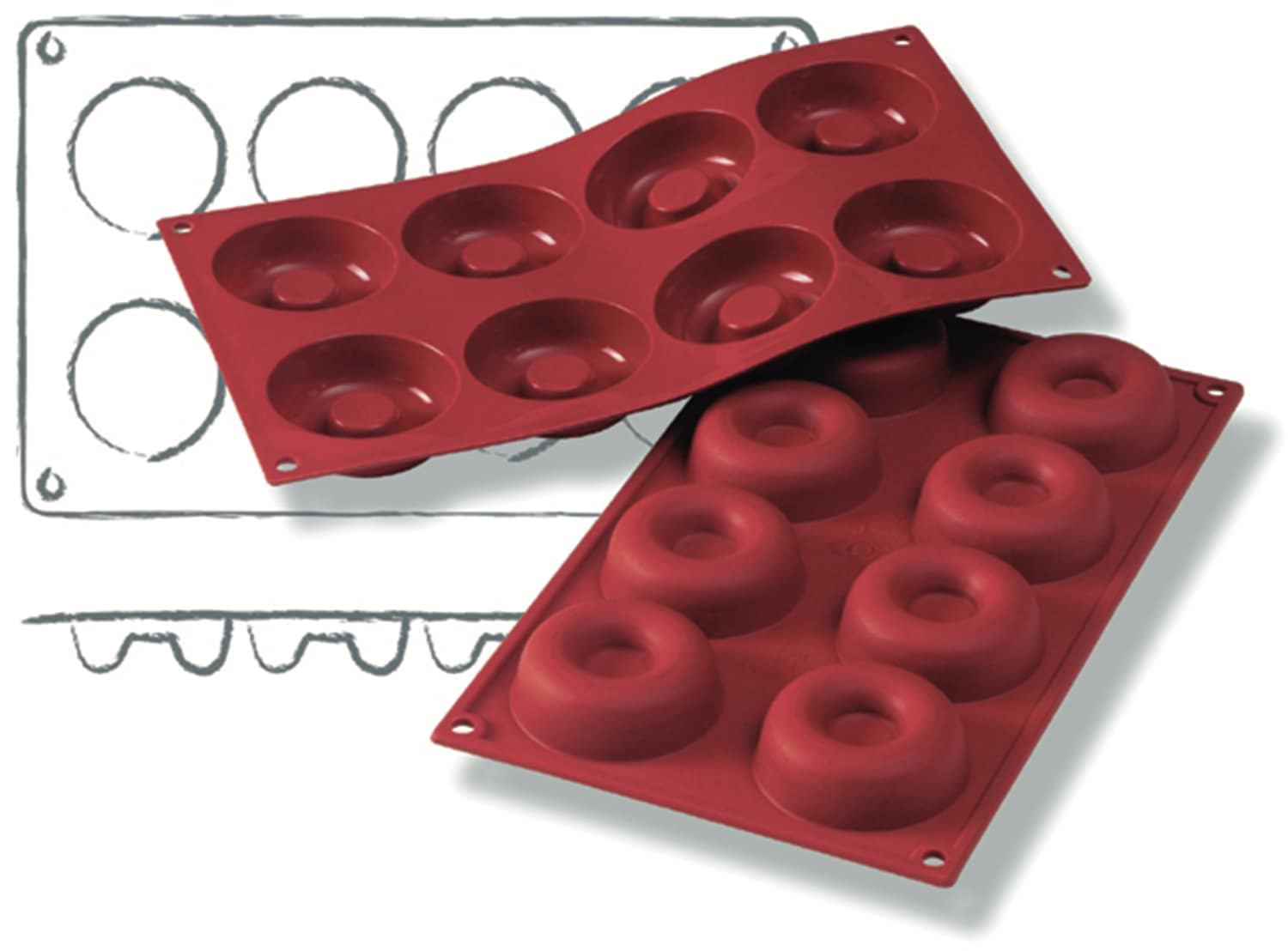 Silicone baking mould Savarin 300 x 175 mm - 115007