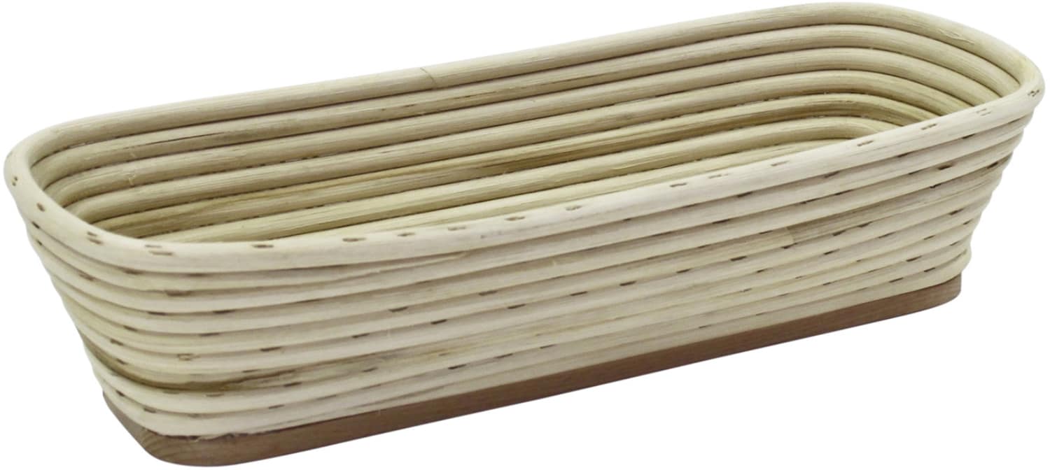 Brotformen / Gärkörbe lang, eckiger Kopf Holzboden