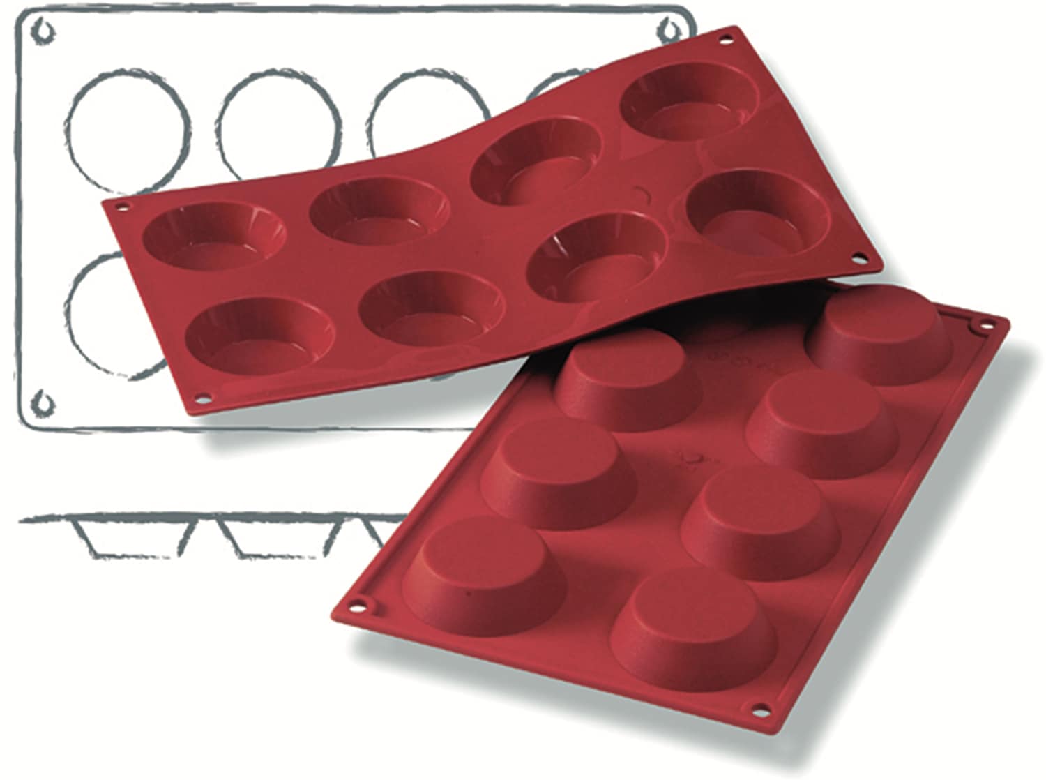 Silicone baking mould Hollow 300 x 175 mm - 115213