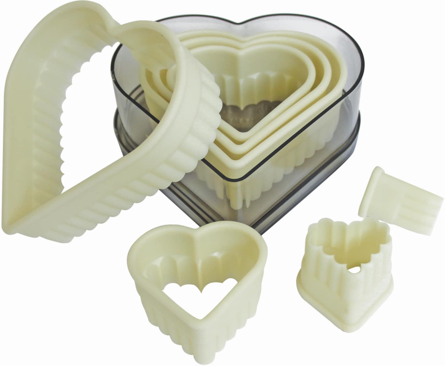 Set of pastry cutters "heart, serrated" 7 pieces 166105