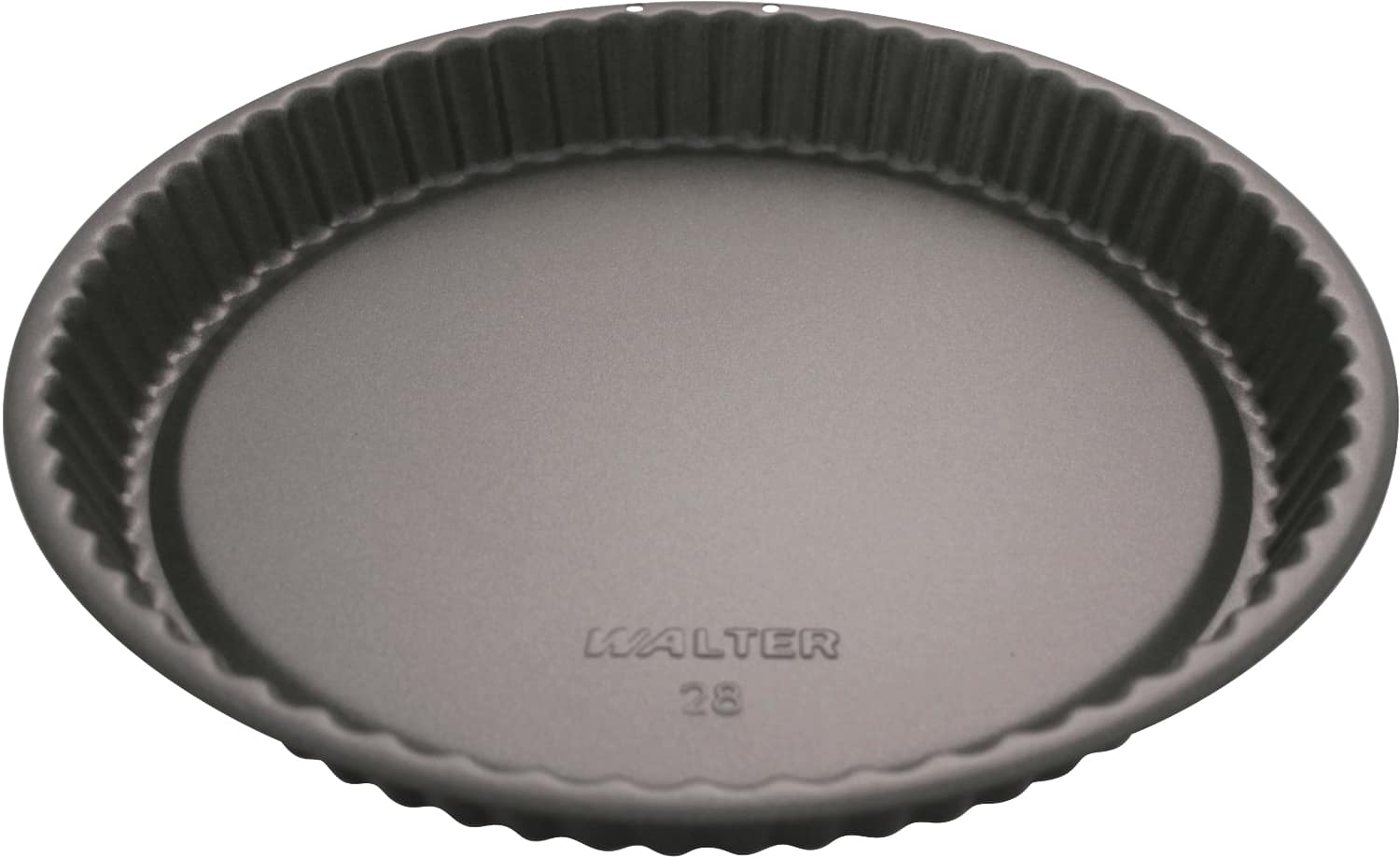 Fruit flan pan fluted rim stamped bottom