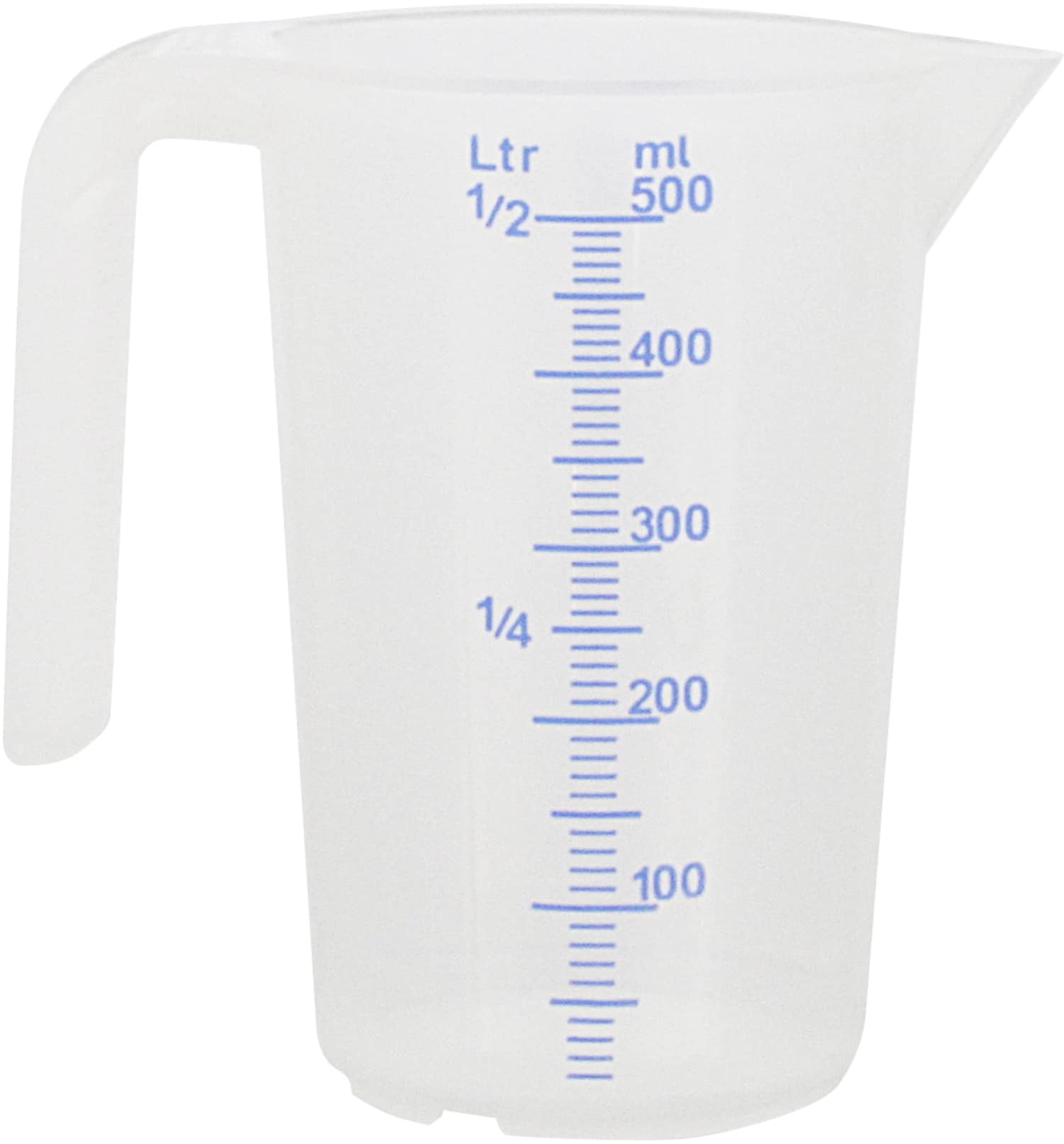 Measuring cups with open handle and litre and ml scale - 200149