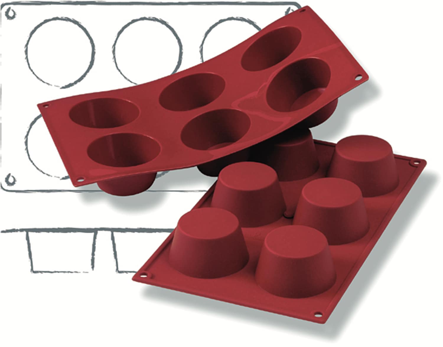 Silicone baking mould Hollow 300 x 175 mm - 115213