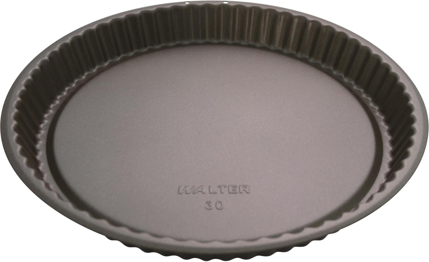 Fruit flan pan fluted rim stamped bottom