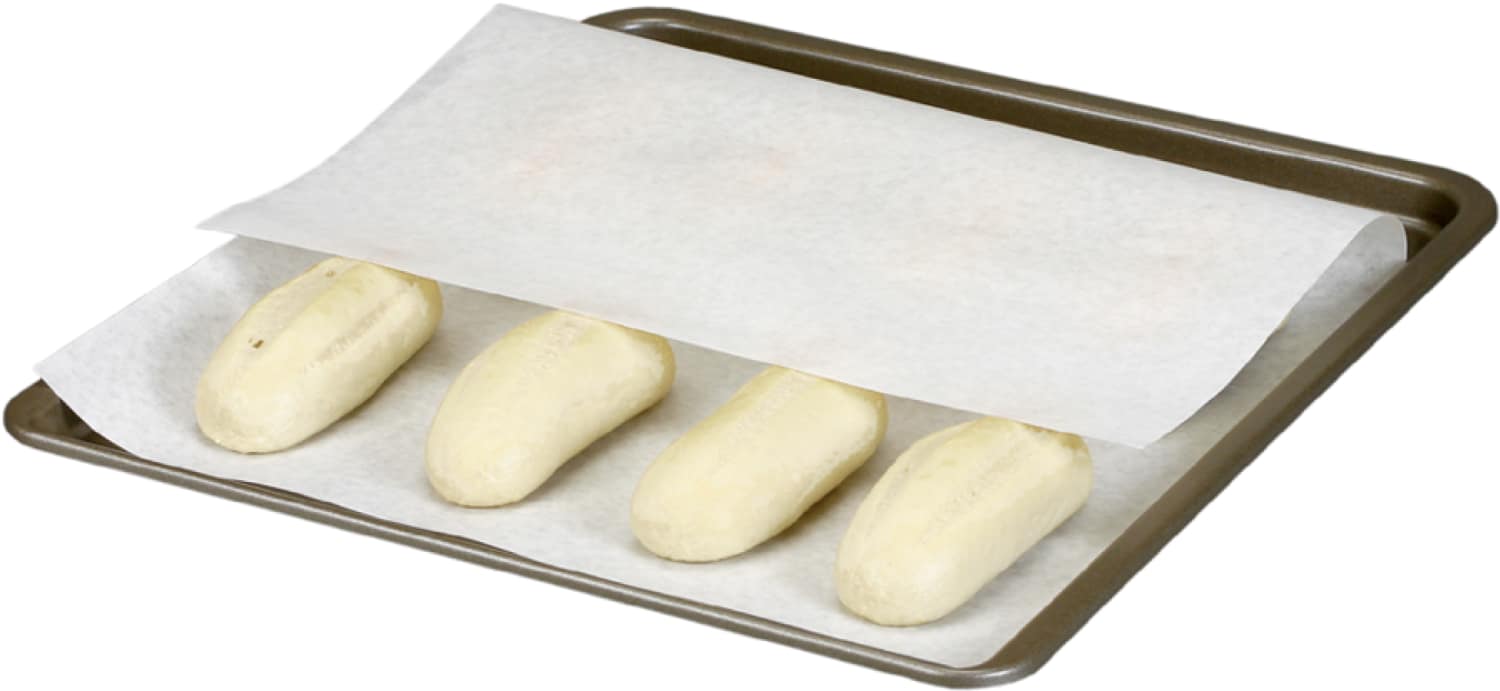 Greaseproof paper to cover dough or usable as inlay for baskets