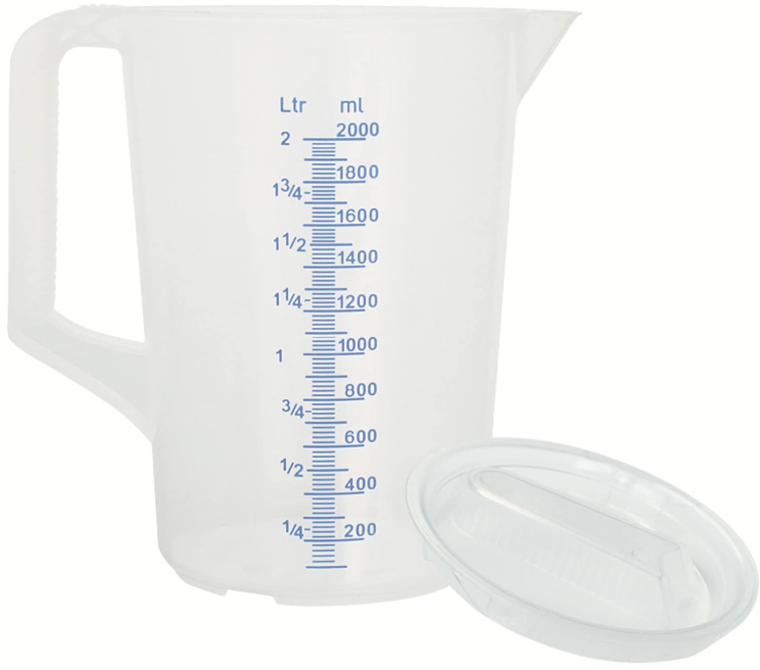 Measuring cups with open handle and litre and ml scale - 200149