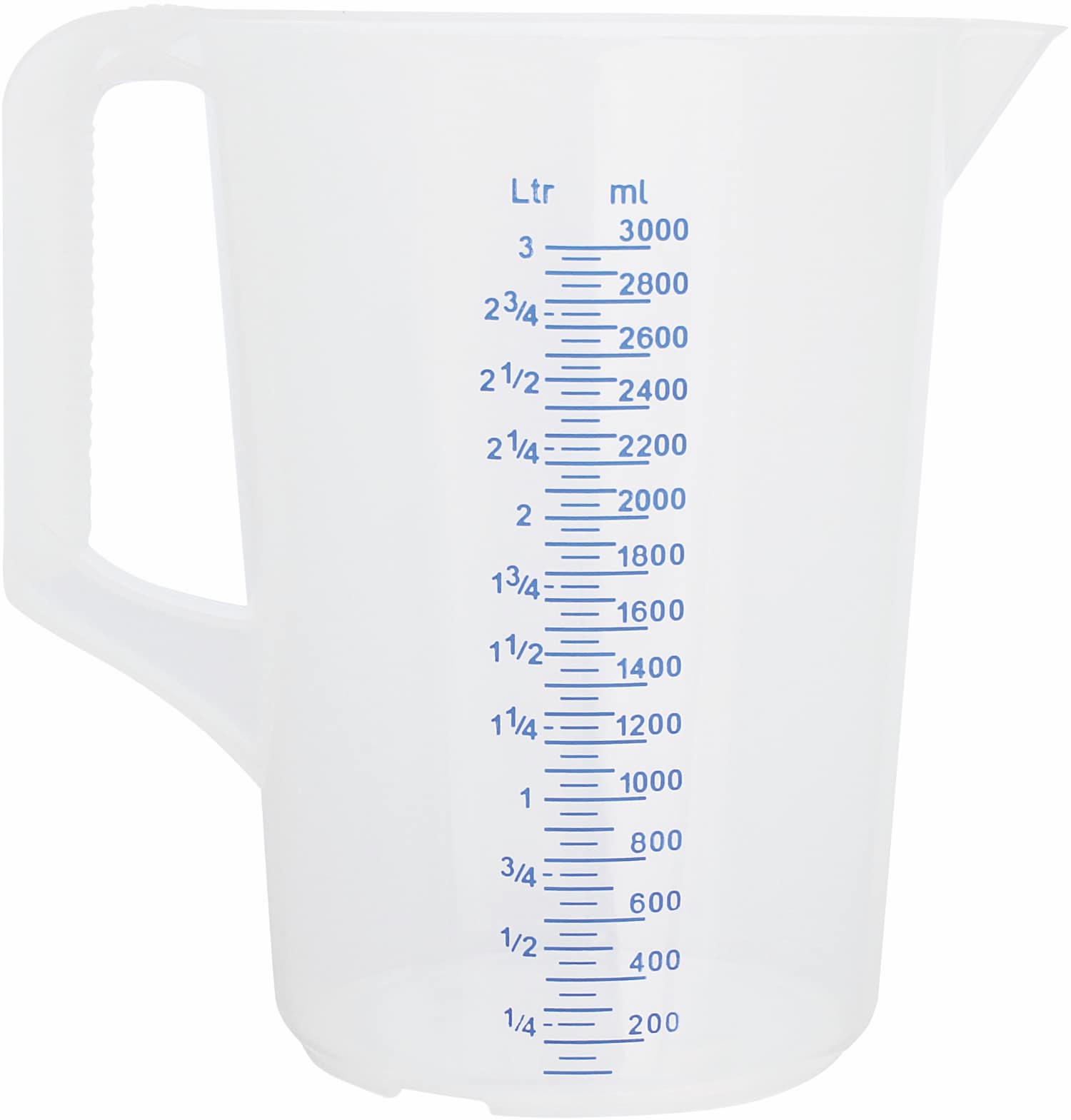 Measuring cups with open handle and litre and ml scale - 200149