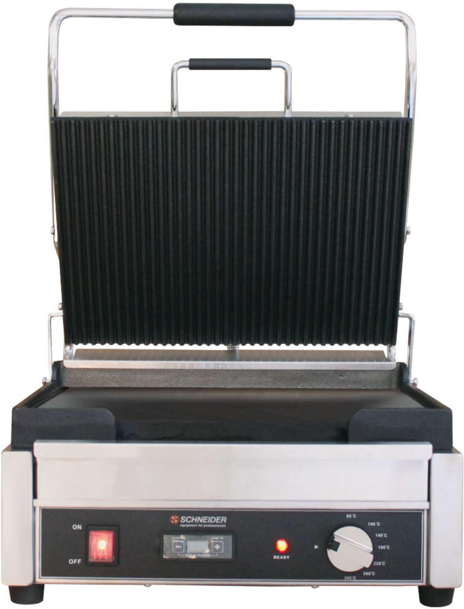 Contact grill large "ribbed / flat" 150930