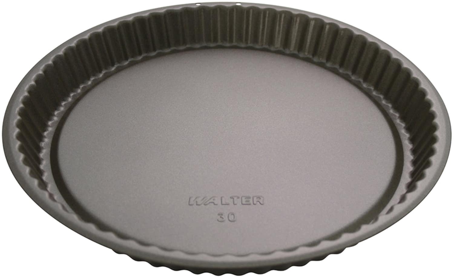 Fruit flan pan fluted rim stamped bottom