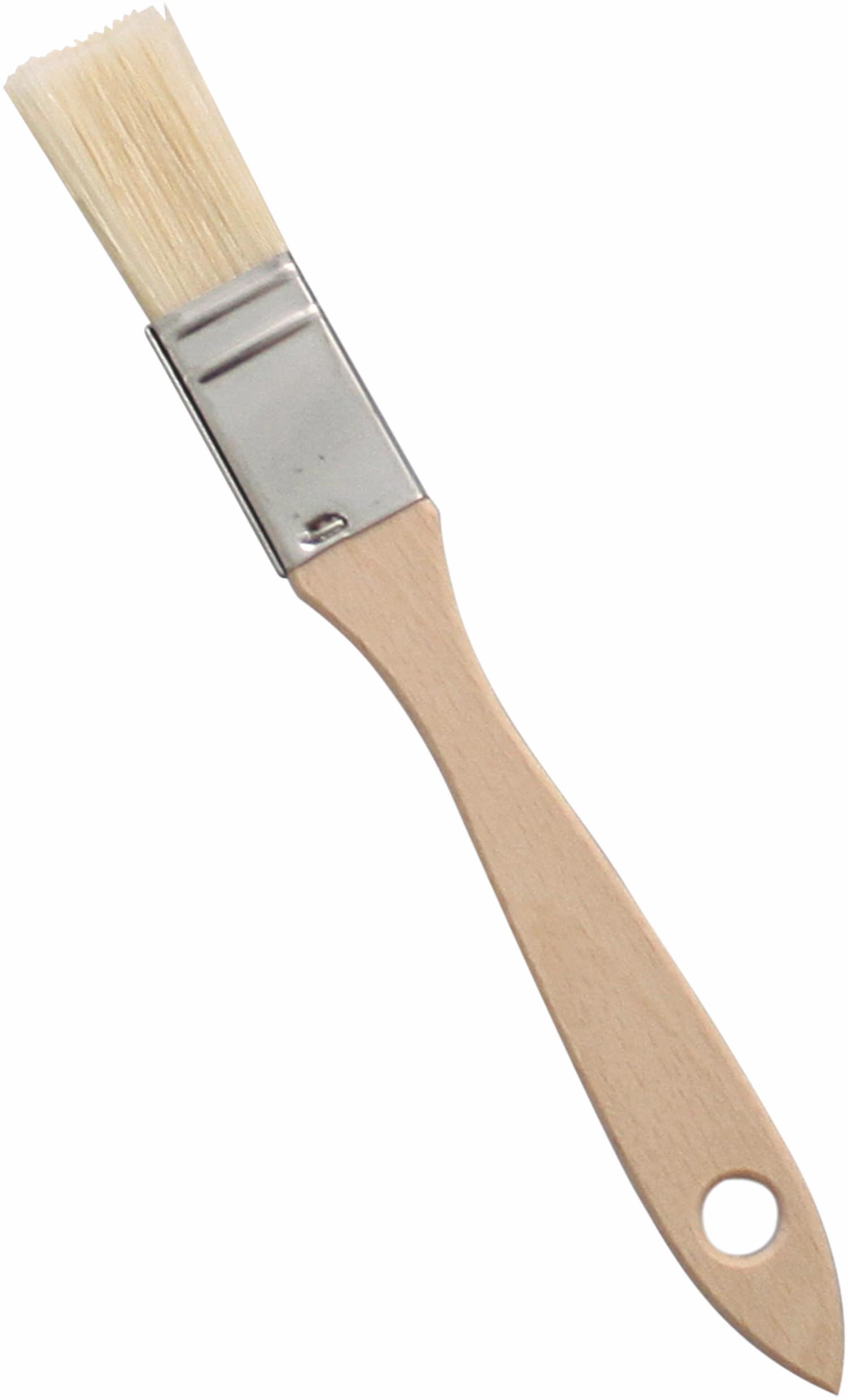 Wide paint brush with wooden handle and black Vector Image