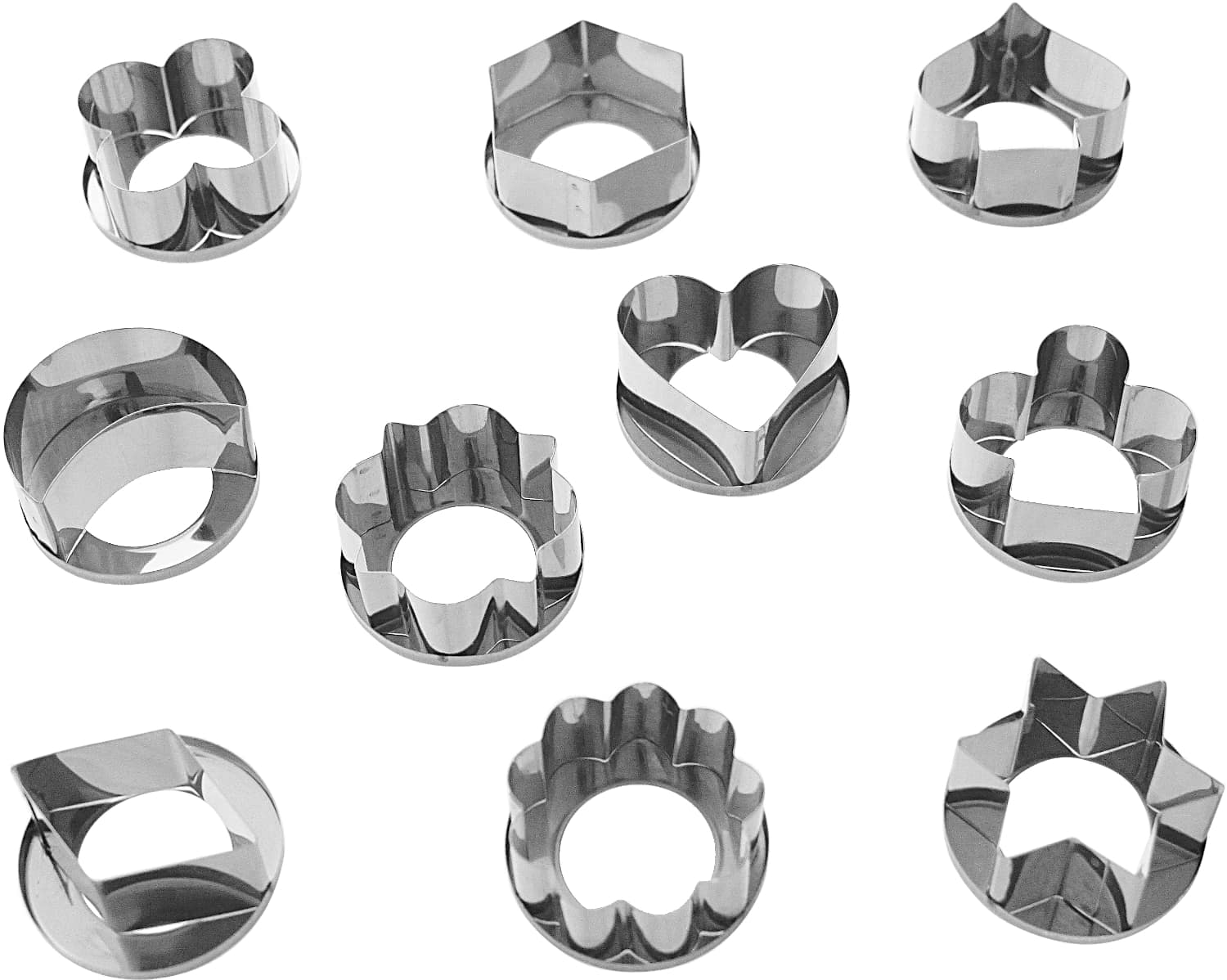 Set of pastry cutters oval, serrated 7 pieces made of nylon - 166109