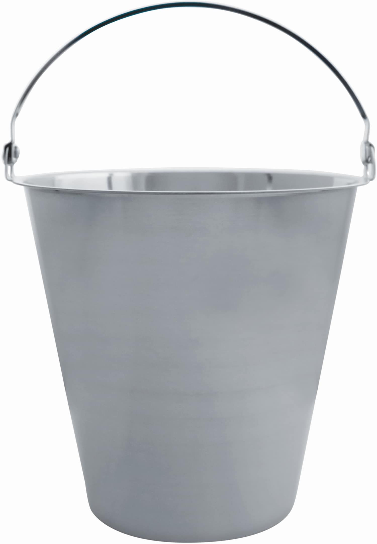 Bucket with flat bottom and inside scale