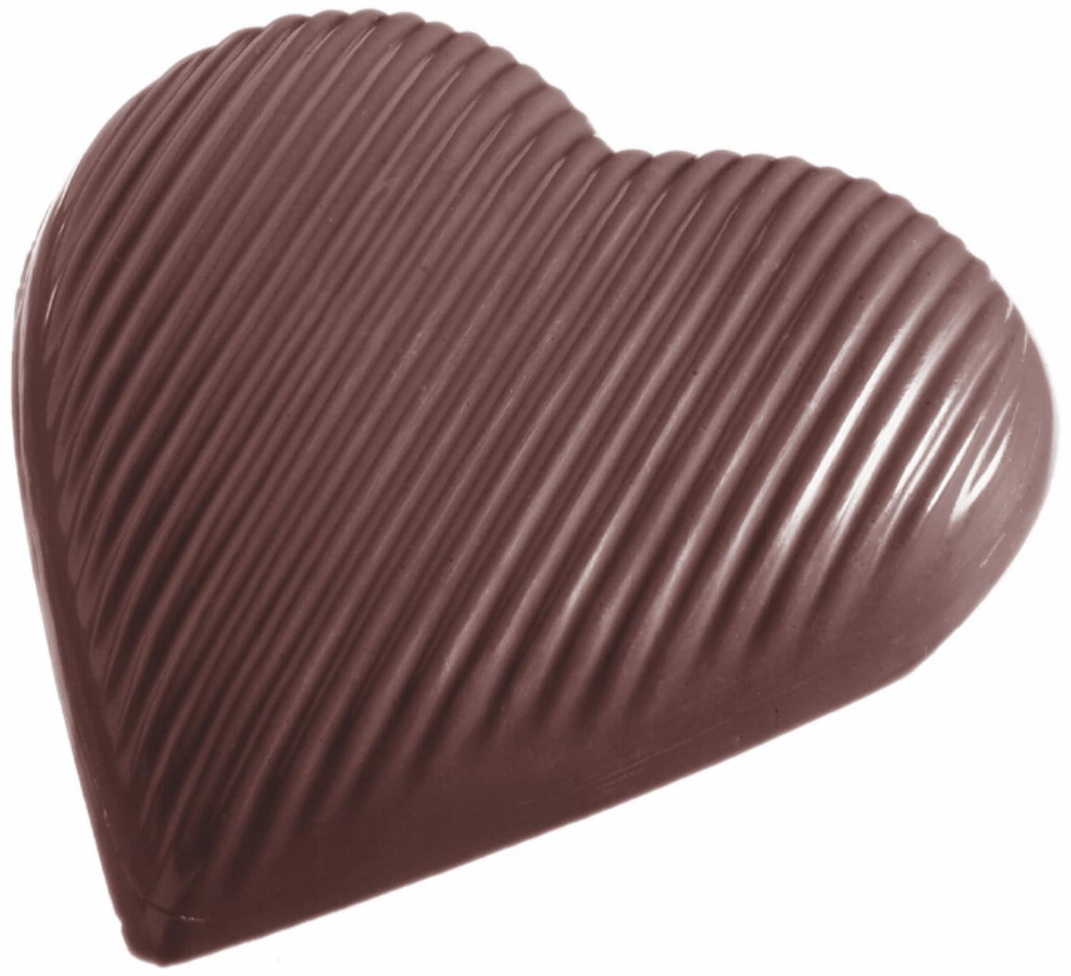 Striped Heart Chocolate Mold (3 part mold)