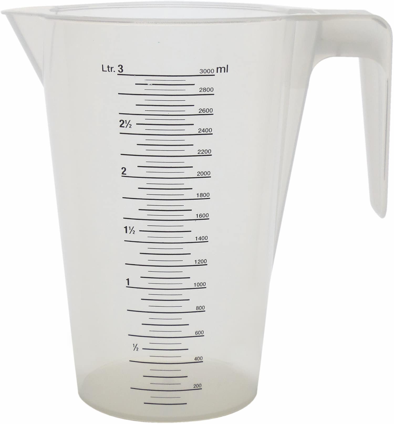 Measuring cups with open handle & stamped scale - 200010