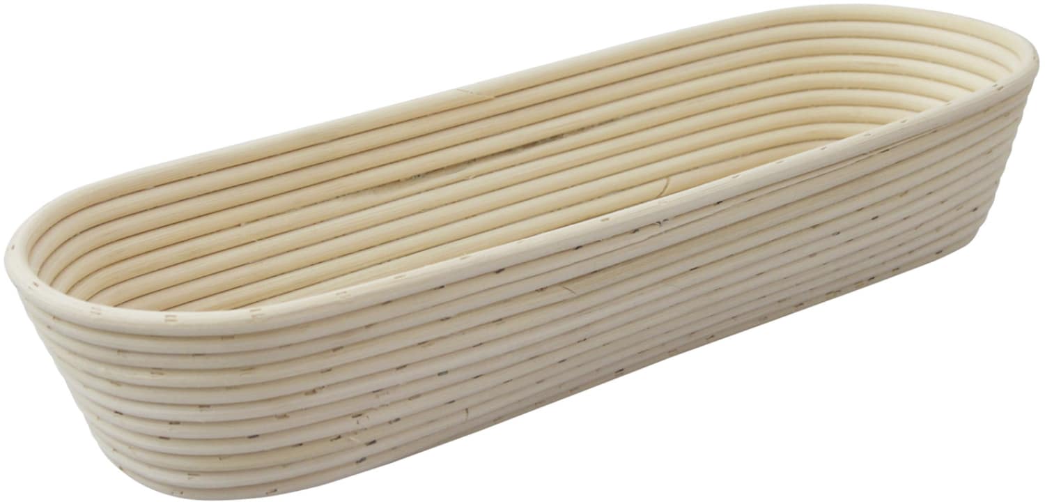 Bread proofing baskets long, round shape plaited bottom