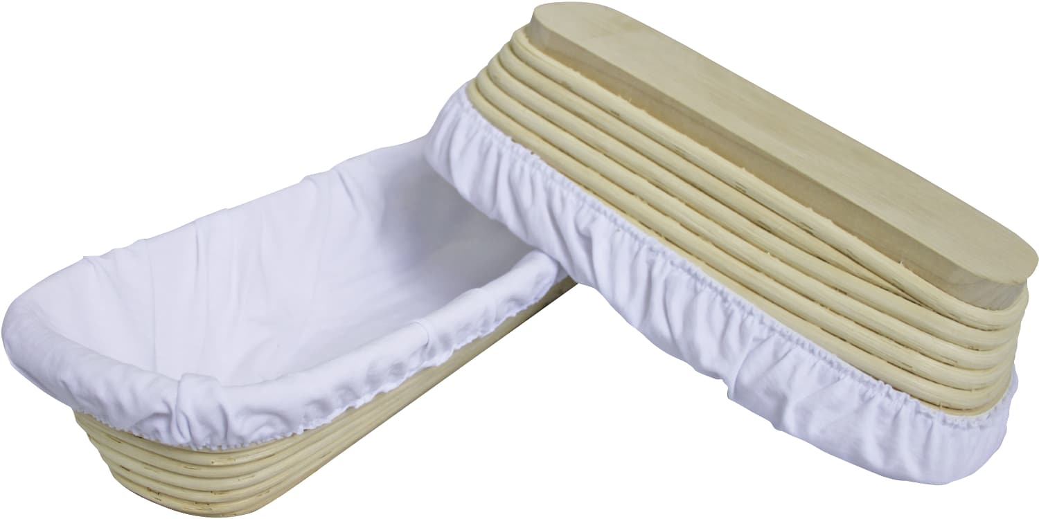 Cotton liners for rectangular bread proofing baskets
